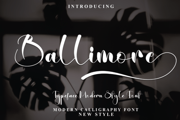 Ballimore: A Modern Script Font for Web Design