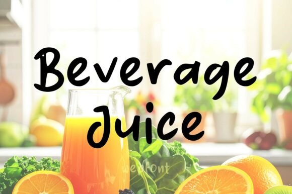 Beverage Juice: A Vibrant Script Font for Branding