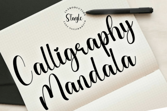 Calligraphy Mandala: A Modern Script Font for Editorial Design