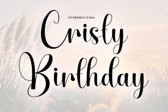 Cristy Birthday: A Sophisticated Script Font for Editorial Design