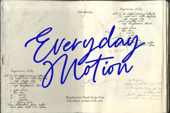 Everyday Motion: A Natural Handwritten Font for Editors