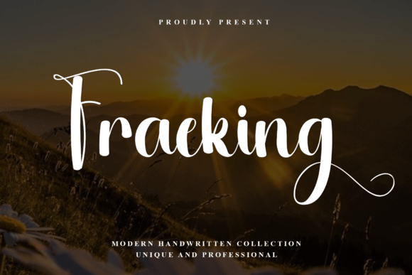 Fraeking: A Modern Script Font for Your Brand