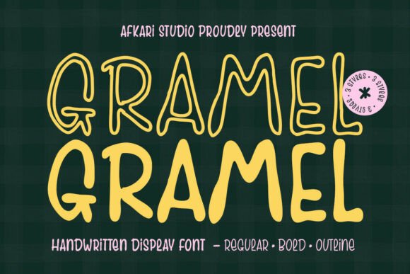 Gramel: The Handwritten Display Font for Crafters