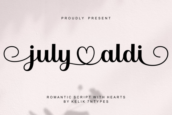 July Aldi: A Romantic Script Font for Crafters