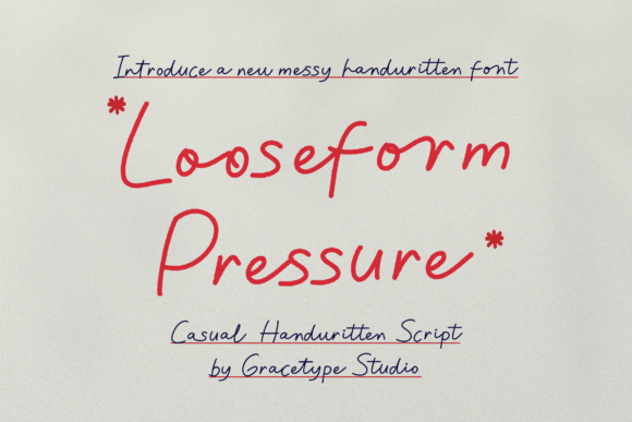 Looseform Pressure: A Raw Handwritten Font for Web Design