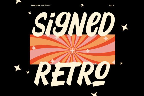 Signed Retro: A Bold 70s Display Font for Crafters