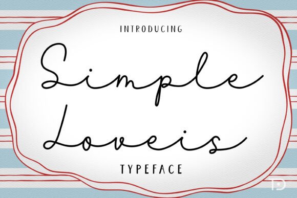 Simple Loveis: A Minimalist Script Font for Editorial Design