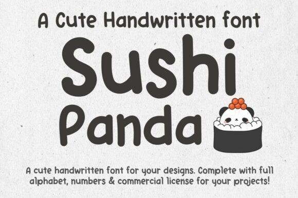 Sushi Panda: A Bold Handwritten Font for Brand Identity
