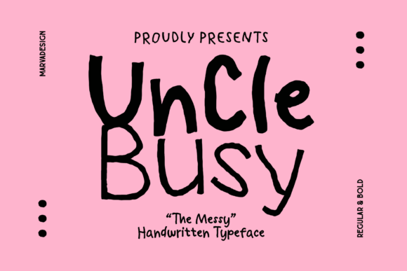 Uncle Busy: A Playful Handwritten Typeface for Editors